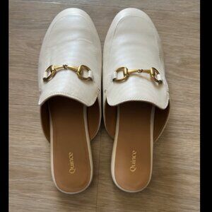Italian Leather Horsebit Loafer Mule